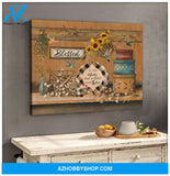 Farm Farmhouse Hummingbird Blessed is the home that is filled with love Canvas Wall Art Decor