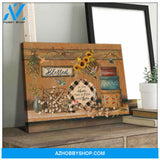 Farm Farmhouse Hummingbird Blessed is the home that is filled with love Canvas Wall Art Decor