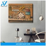 Farm Farmhouse Hummingbird Blessed is the home that is filled with love Canvas Wall Art Decor