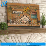 Farm Farmhouse Hummingbird Blessed is the home that is filled with love Canvas Wall Art Decor