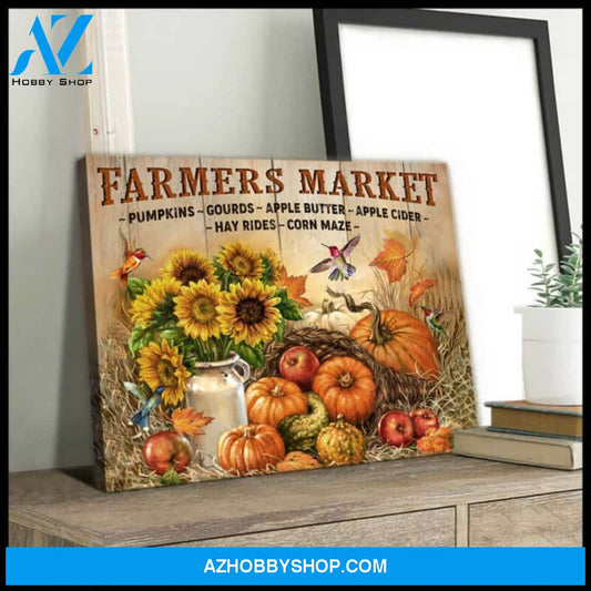 Farm Farmhouse Hummingbirds Canvas Farmers Market Wall Art Decor, hummingbird gift - hummingbird lovers