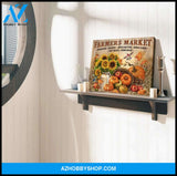 Farm Farmhouse Hummingbirds Canvas Farmers Market Wall Art Decor