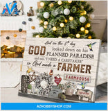 Farm Farmhouse Hummingbirds Canvas So God made a farmer Wall Art Decor