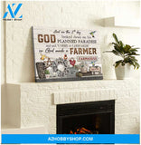 Farm Farmhouse Hummingbirds Canvas So God made a farmer Wall Art Decor