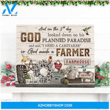 Farm Farmhouse Hummingbirds Canvas So God made a farmer Wall Art Decor