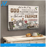 Farm Farmhouse Hummingbirds Canvas So God made a farmer Wall Art Decor