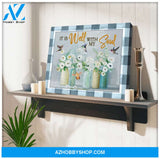 Farm Farmhouse Hummingbirds It is well with my soul Canvas Wall Art Decor