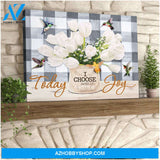 Farm Farmhouse Hummingbirds Today I choose joy Canvas Wall Art Decor