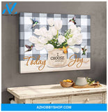 Farm Farmhouse Hummingbirds Today I choose joy Canvas Wall Art Decor