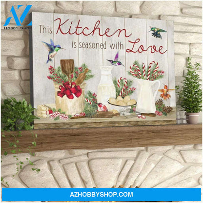 Farm Farmhouse Kitchen Christmas Hummingbirds Canvas This Kitchen Wall Art Decor, gifts for hummingbird lovers