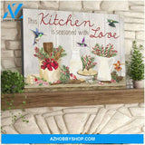 Farm Farmhouse Kitchen Christmas Hummingbirds Canvas This Kitchen Wall Art Decor, gifts for hummingbird lovers