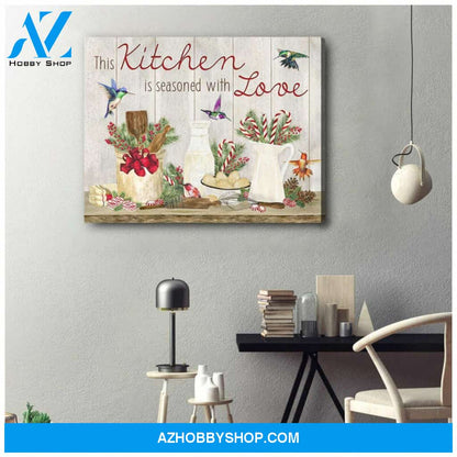 Farm Farmhouse Kitchen Christmas Hummingbirds Canvas This Kitchen Wall Art Decor, gifts for hummingbird lovers
