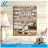 Farm Farmhouse Labrador Happy Moments Praise God Canvas Wall Art Decor