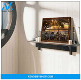 Farm Farmhouse Sunshine Field Angus Cow Window Canvas Wall Art Decor