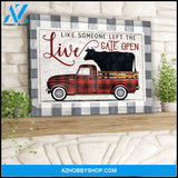 Farm Farmhouse The Gate Open Cow Canvas Wall Art Decor