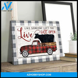 Farm Farmhouse The Gate Open Cow Canvas Wall Art Decor