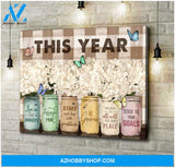 Farm Farmhouse This Year Butterfly Canvas Wall Art Decor