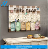 Farm Farmhouse This Year Butterfly Canvas Wall Art Decor