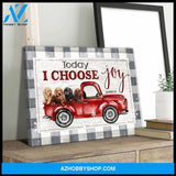 Farm Farmhouse Today I Choose Joy Labrador Retriever Canvas Wall Art Decor