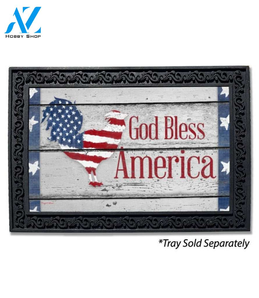 Farm Patriotic Rooster Doormat - 18" x 30"