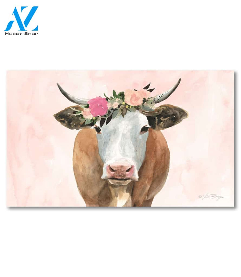 Farm Spring Cow Doormat - 18" x 30"