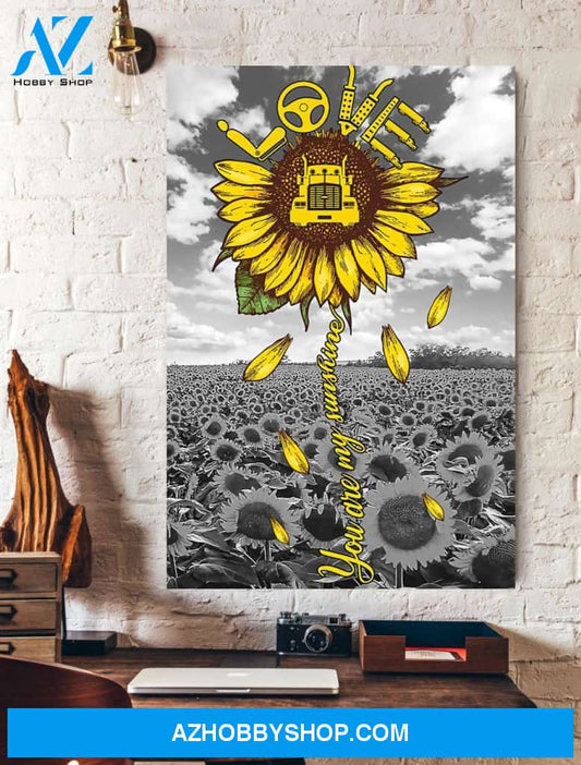 Farm Sunflower Vertical Wall Art Canvas Prints Unique Gifts