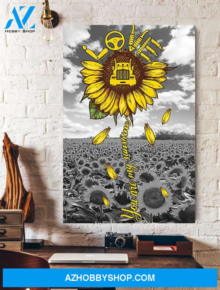 Farm Sunflower Vertical Wall Art Canvas Prints Unique Gifts