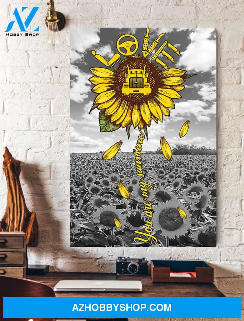 Farm Sunflower Vertical Wall Art Canvas Prints Unique Gifts