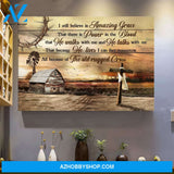 Farm sunset - I still believe in amazing grace - Jesus Landscape Canvas Prints - Wall Art