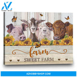 Personalized Canvas, Farm Sweet Farm Canvas And Poster, Wall Decor Visual Art