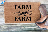 Farm Sweet Farm Doormat, Welcome Mat, door mat, Farmhouse decor, home decor, Housewarming, Bridal Shower Gif