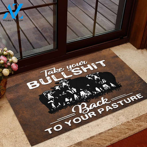 Farm Take Your Bullshit Rubber Base Doormat LN
