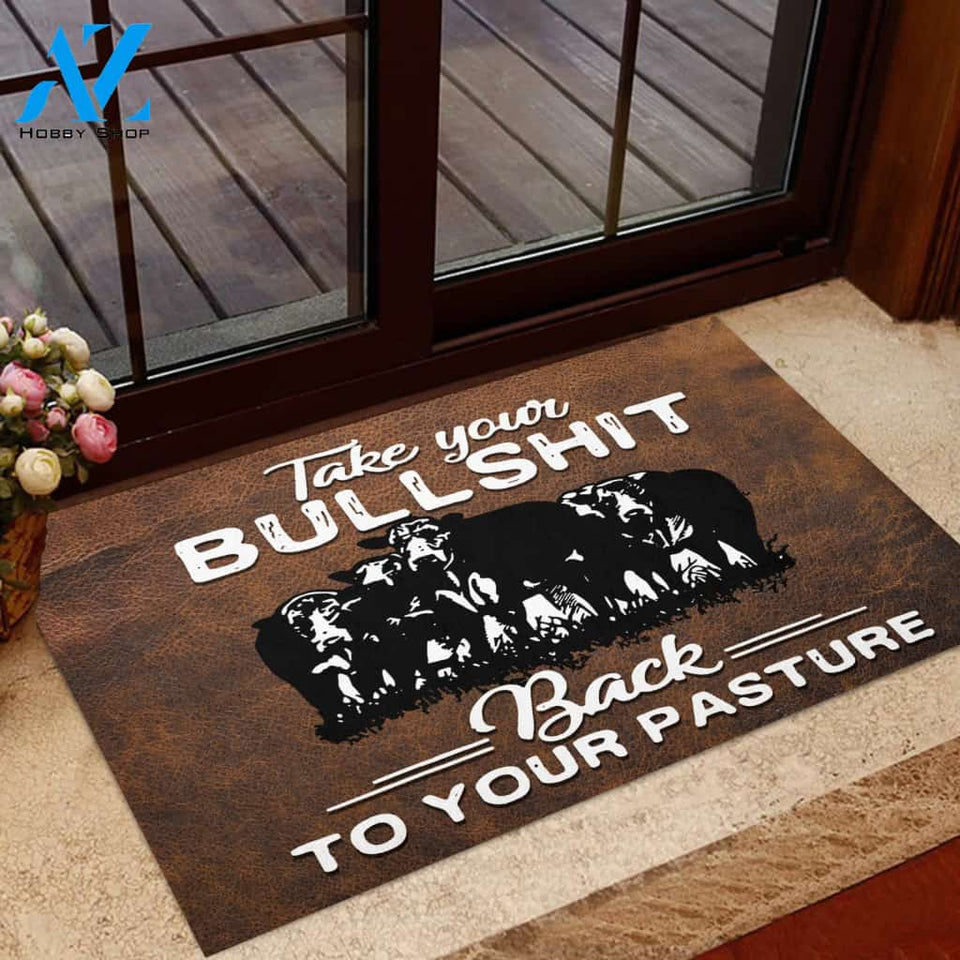 Farm Take Your Bullshit Rubber Base Doormat LN