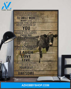 Farm To Table Organic Dairy Canvas And Poster, Wall Decor Visual Art 1