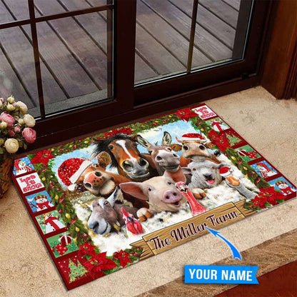Farmanimals Personalized Custom Name Doormat Welcome Mat