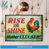Farmer Chicken Rise And Shine Mother Clucker Canvas And Poster, Wall Decor Visual Art