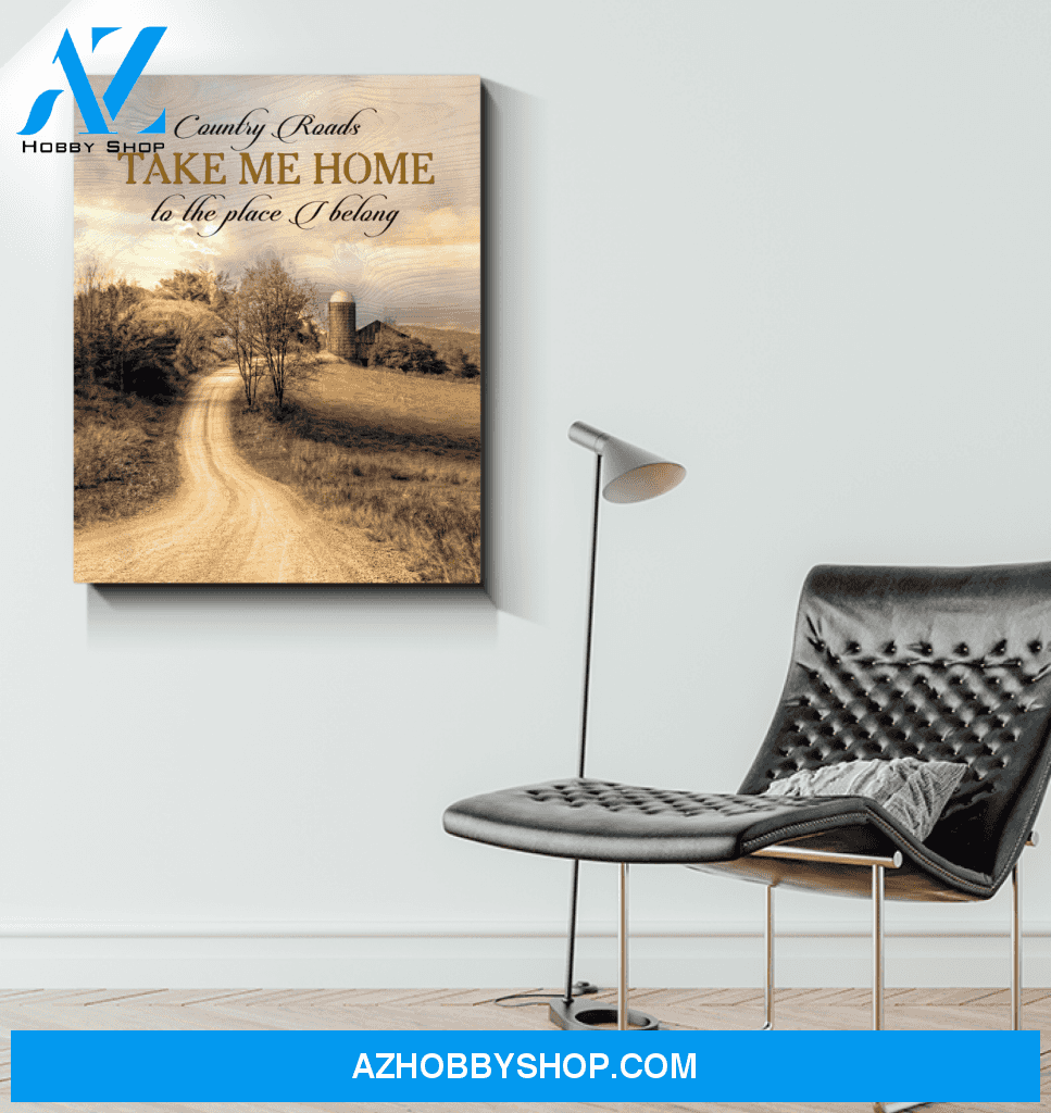 Farmer Country Roads Canvas Wall Art, Wall Decor Visual Art