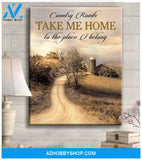 Farmer Country Roads Canvas Wall Art, Wall Decor Visual Art