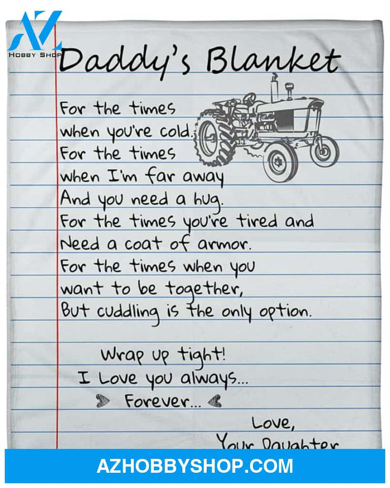 Farmer Dad I Love You Always Forever Blanket Gift For Farmer Dad Birthday Gift Home Decor Bedding Couch Sofa Soft and Comfy Cozy