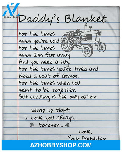 Farmer Dad I Love You Always Forever Blanket Gift For Farmer Dad Birthday Gift Home Decor Bedding Couch Sofa Soft and Comfy Cozy