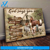 Farmer - God says you are - Jesus Landscape Canvas Prints - Wall Art