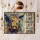 Farmer Live Like Someone Left The Gate Open Paper Poster No Frame Matte Canvas Wall Decor