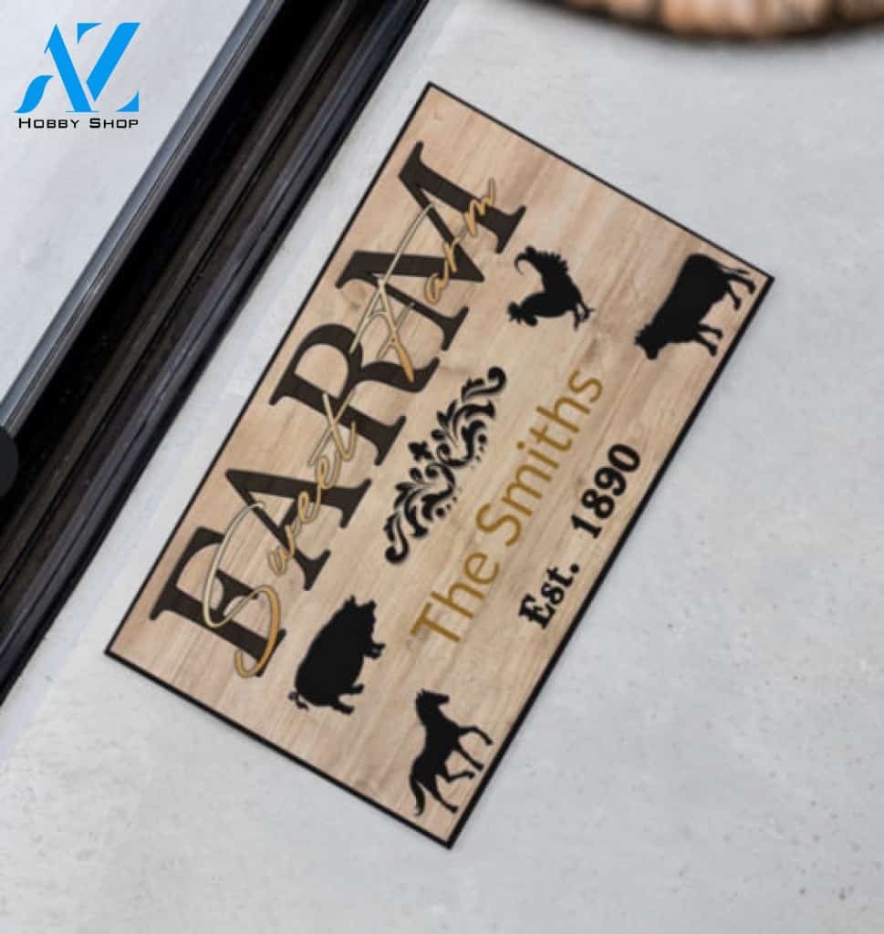 Farmer Sweet Farm Doormat