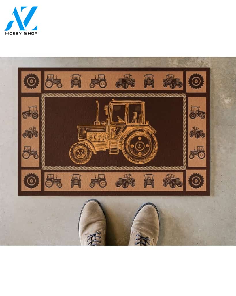 Farmer Tractor Doormat Gift For Farmer Birthday Gift Home Decor Warm House Gift Welcome Mat