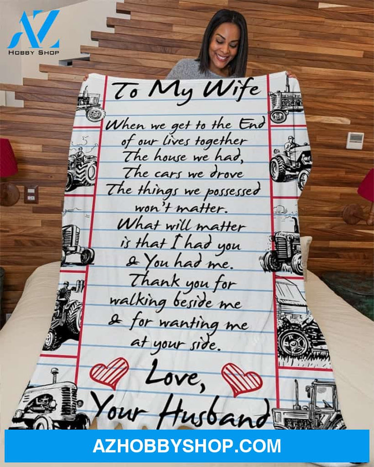 Farmer's Wife Premium Fleece Blanket