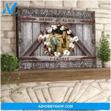 Personalized Photo Gifts Farmhouse Barn Door Wooden Window Shutters A thousand years Custom Canvas Prints Wedding Anniversary Gifts