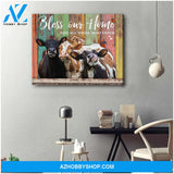 Farmhouse Canvas Bless our home and all those who enter Wall Art Decor