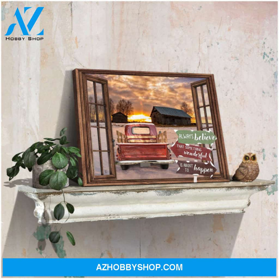 Farmhouse Canvas Wall Art Sunshine Scene Motivational Sign To Start A New Day