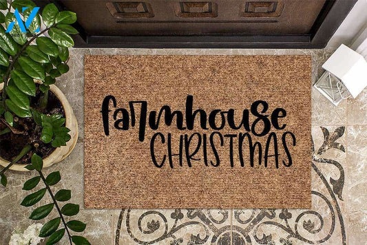 Farmhouse Christmas Doormat | Welcome Mat | House Warming Gift