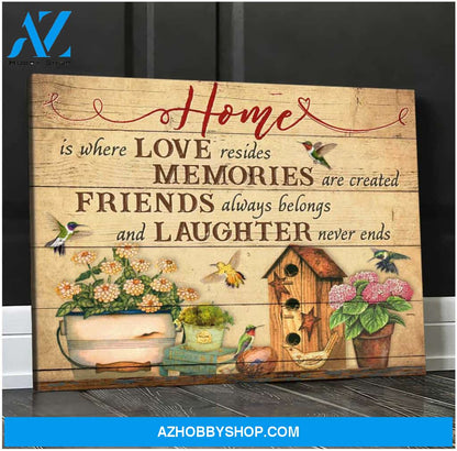 Farmhouse Home Is Where Love Resides Canvas Wall Art Decor